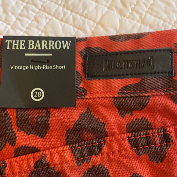 NWT BLANKNYC cheetah red and black cut offs shorts size 26 - Picture 7 of 15